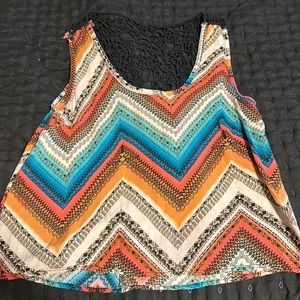 ❌SOLD crop top with lace back